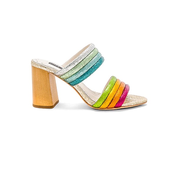 Alice + Olivia Shoes - Alice + Olivia Lori Mule in Multi Color Size 6
